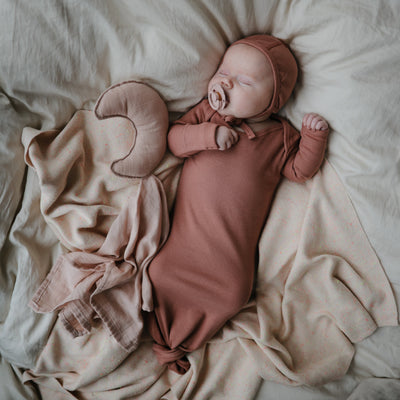 Mushie Moon Lovey Blanket – Organic Cotton Baby Comfort Blanket