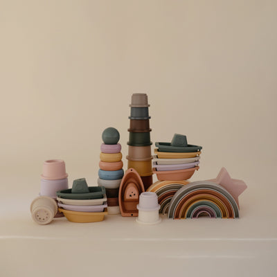 Mushie Stacking Rings Toy – Toddler Stacking Toy