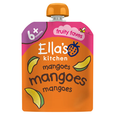 Ella's Kitchen Organic Mangoes Mangoes Mangoes Baby Food Pouch 70g