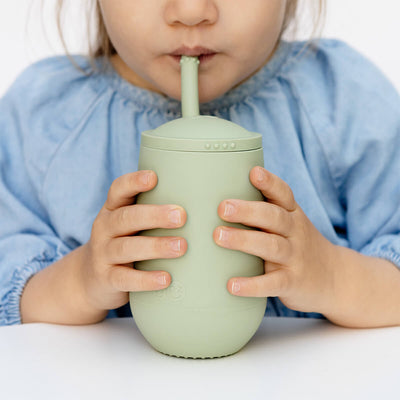 Happy Cup + Straw System – Open Cup and Straw Drinking Set for Toddlers and Preschoolers