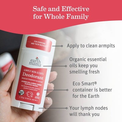 Earth Mama Simply Non-Scents Deodorant – Pure Protection Without the Irritation
