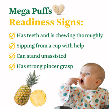 FoodNerd Mega Puffs Pineapple Mongo Snack for Babies & Toddlers