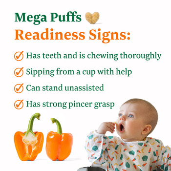 FoodNerd Mega Puffs Bell Paper Avocado Snack for Baby & Toddler