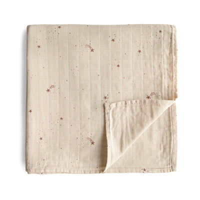 Mushie Organic Cotton Muslin Swaddle Blanket