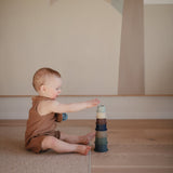 Mushie Stacking Cups Toy – Rundetårn Stacking Tower for Toddlers