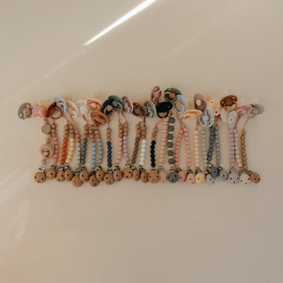 Mushie Luna Silicone Pacifier Clip