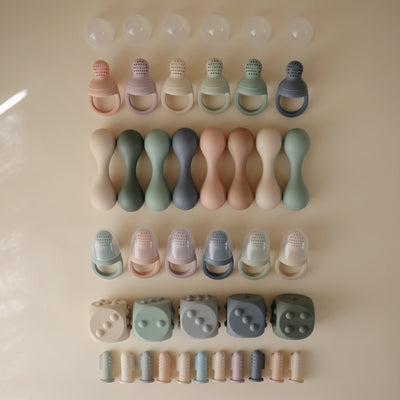 Mushie Finger Toothbrush Set – Silicone Baby Toothbrush