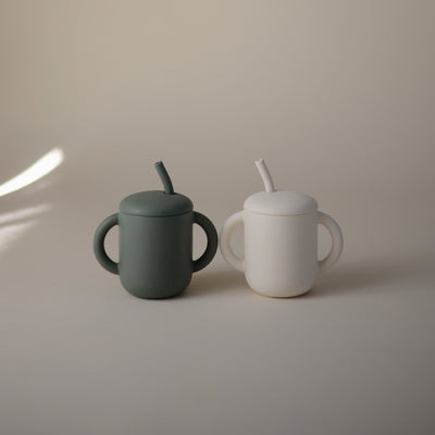 Mushie Silicone Training Cup + Straw