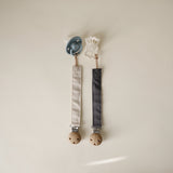 Linen Pacifier Clip Set