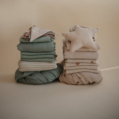 Mushie Organic Cotton Muslin Cloths 3-Pack