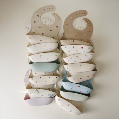 Mushie Silicone Baby Bib – Adjustable Catch-All Bib