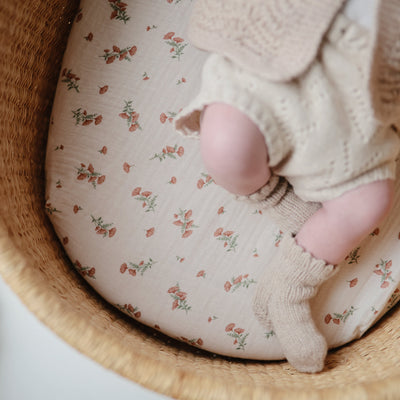 Muslin Bassinet Crib Sheet – 100% Cotton