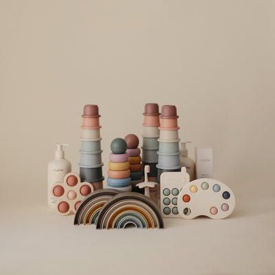 Mushie Stacking Rings Toy – Toddler Stacking Toy