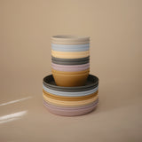 Mushie Round Dinnerware Plates – Non-Toxic Baby Plate Set