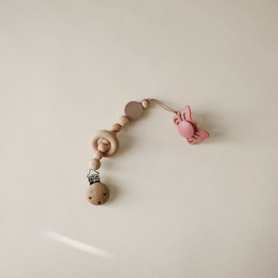Silicone & Wooden Pacifier Clip