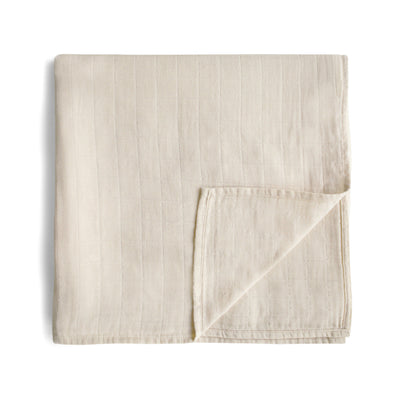 Mushie Organic Cotton Muslin Swaddle Blanket