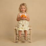 Makemake Organics Organic Tie-Back Strap Dress - Dotty Gingham