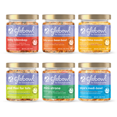 Globowl Baby Food Variety Pack – 6 Global Meals