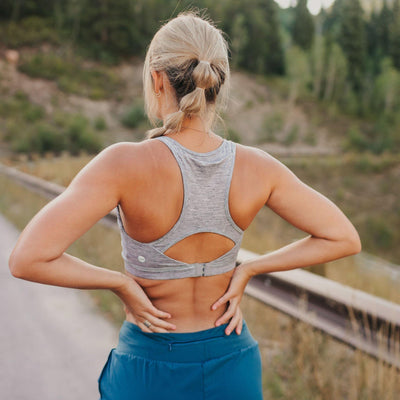 Go With The Flow Nursing Sports Bra - Heathered Gray