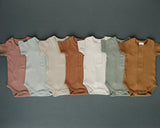 Green Organic Cotton Ribbed Snap Bodysuit - Euromallusa