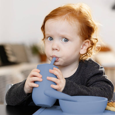 Happy Cup + Straw System – Open Cup and Straw Drinking Set for Toddlers and Preschoolers