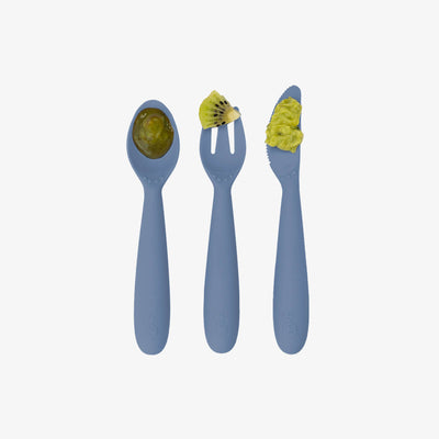 Happy Utensils – Spoon, Fork, and Safe Knife Set for Toddlers and Preschoolers