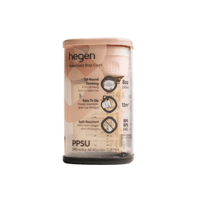 Hegen PCTO™ 240ml/8oz All-Rounder Cup PPSU Pink (12 months and above)