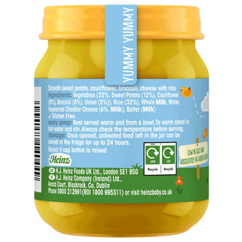 Heinz Cauliflower & Broccoli Cheese Baby Food Jar 120g (UK)