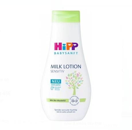 HiPP Baby Soft Sensitive Milk Lotion, 350ml (DA90308) - Euromallusa