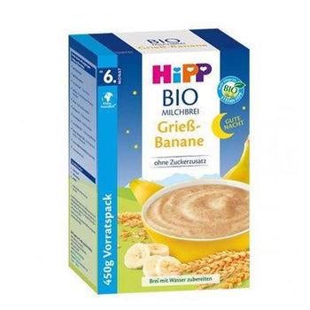 HiPP Bedtime porridge semolina banana cereal 450g (DA30004) - Euromallusa