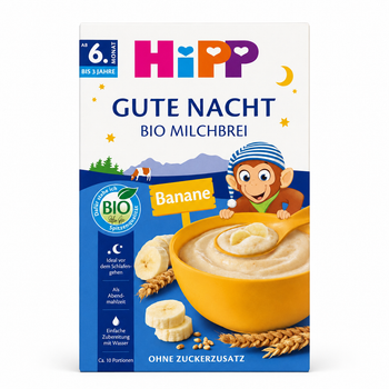 HiPP Good Night Semolina Banana Organic Milk & Cereal 475 g (DA30016)