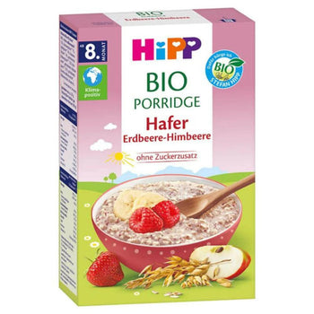 HiPP Oats Strawberry-Raspberry Organic Baby Cereal 250g (DA30801) - Euromallusa