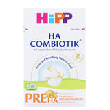 Hipp HA Pre Combiotik baby formula packaging on a white background