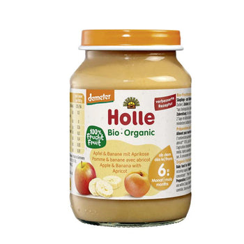 Holle Apple & Banana with Apricot Puree 190g (167504) - Euromallusa