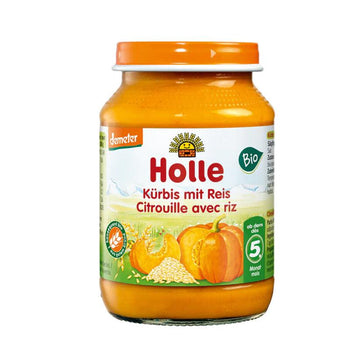Holle Pumpkin with Rice Puree 190 g (108610) - Euromallusa
