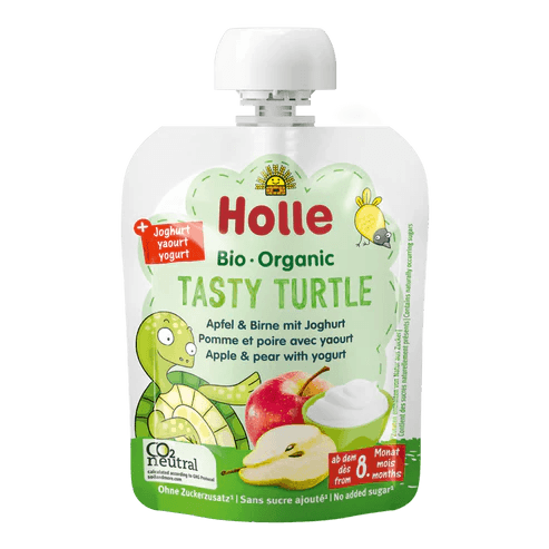 Holle Tasty Turtle – Apple & Pear With Yogurt 85 G (166104) - Euromallusa