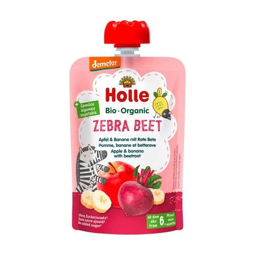 Holle Zebra Beet – Pouch Apple & Banana With Beetroot 100 G (150004) - Euromallusa