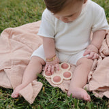 Mushie Flower Press Toy – Sensory Pop Toy for Babies