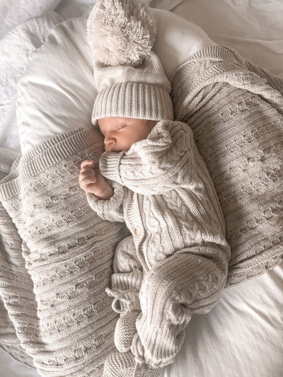 Organic Cotton Baby Booties – Natural