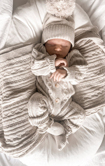 Organic Cotton Baby Booties – Natural