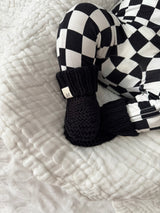 Organic Cotton Baby Booties - Midnight