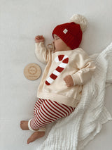 Candy Cane Chenille Pullover