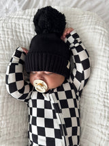Organic Cotton Baby Pom Beanie – Midnight