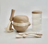 LITTOES Baby Food Maker with Storage and Spoons – Beige