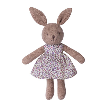 Apple Park Little Bunny Plush - Cocoa Brown Vintage Floral