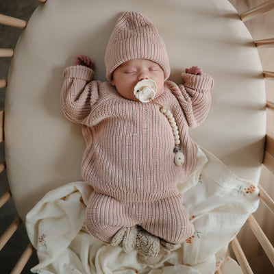 Chunky Knit Baby Beanie – Organic Cotton