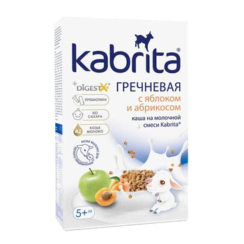 Kabrita Buckwheat Cereal with Apple and Apricot With Goat Milk 180 g (Exp:09/24/26)