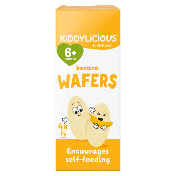 Kiddylicious Banana Wafers Baby Snack 4x4g (6+ Months)