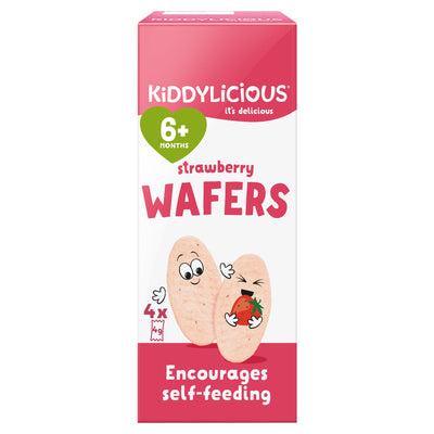 Kiddylicious Strawberry Wafers Baby Snack 4x4g (UK)