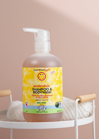 California Kids Calendula Shampoo & Conditioner Set – Gentle Plant-Based Hair Care for Sensitive Kids